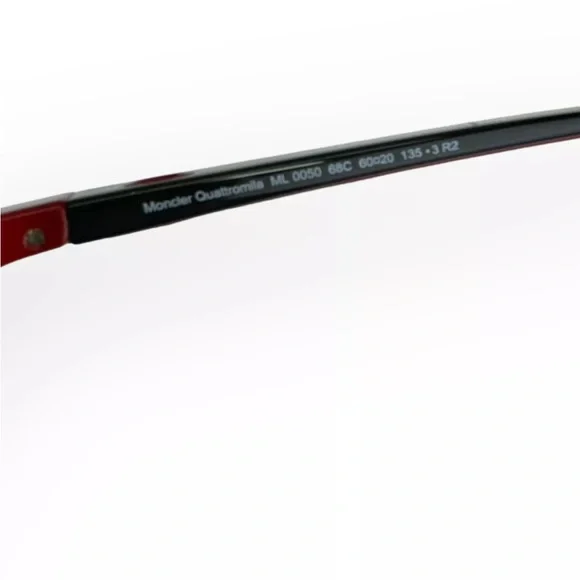 NEW MONCLER Sunglasses Red Shield Mirrored Grey (2 Lens) ML0050/S 68C 60 20 135